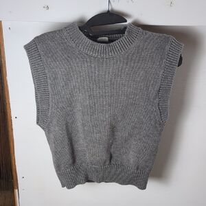Wilfred Charcoal Knit Sweater Vest
